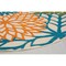 Homeroots 5 ft. Round Orange Floral Outdoor Area Rug 384639 - alternate 4
